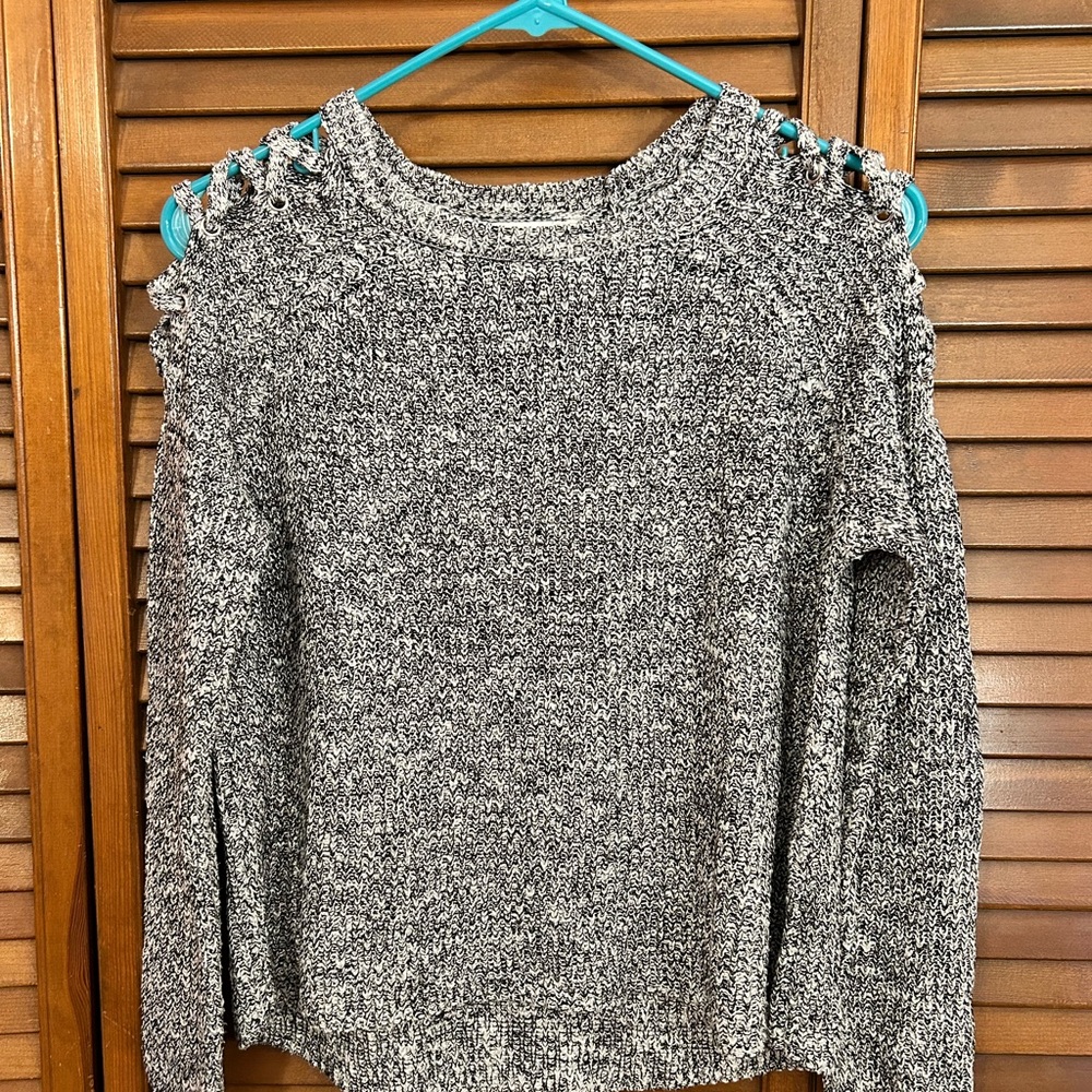 Cloud Chaser Black and White Knit Sweater